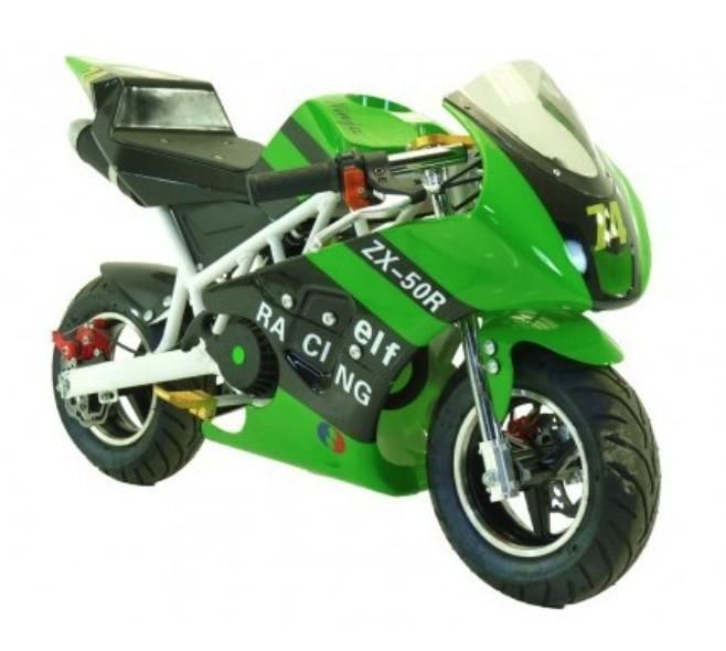 Moto pocket piste Racing 50cc vert - Photo n°1