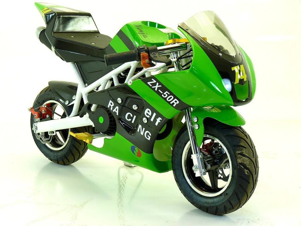 Moto pocket piste Racing 50cc vert - Photo n°3