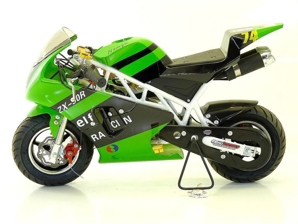 Moto pocket piste Racing 50cc vert - Photo n°4