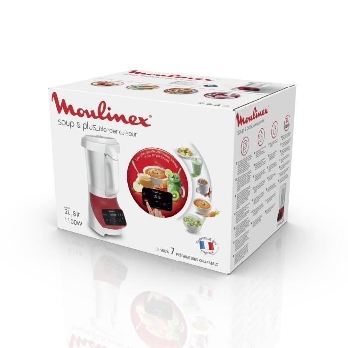 MOULINEX LM924500 Blender chauffant Soup&plus 2L Rouge - Photo n°3