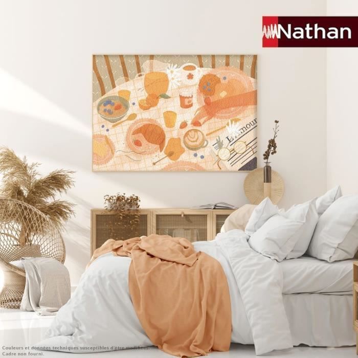Nathan - Puzzle 1500 pieces - Le petit-déjeuner / Florence Sabatier (Collection Carte blanche) - Photo n°2