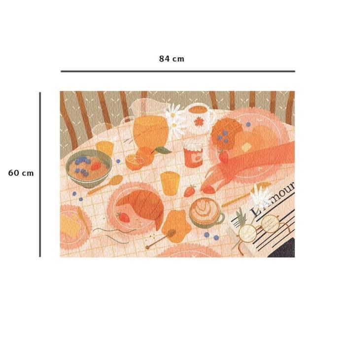 Nathan - Puzzle 1500 pieces - Le petit-déjeuner / Florence Sabatier (Collection Carte blanche) - Photo n°4