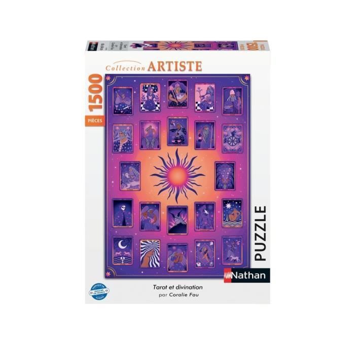 Nathan - Puzzle 1500 pieces - Tarot et divination / Coralie Fau - Photo n°1