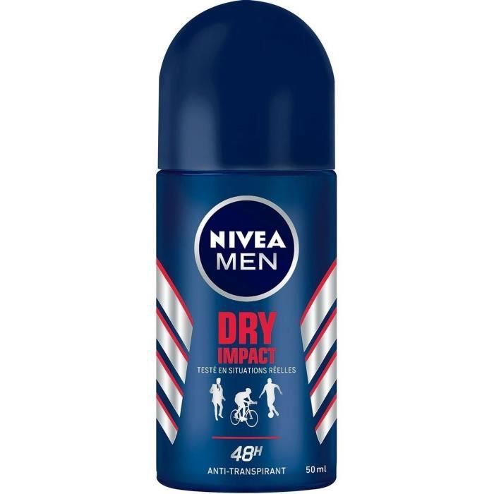 NIVEA FOR MEN Déodorant Bille Masculin Dry Impact - 50ml - Lot de 12 - Photo n°2