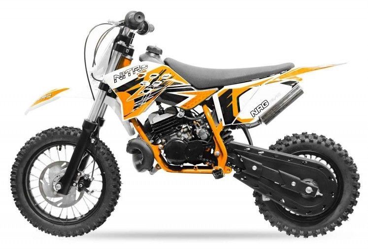 NRG50 49cc orange 12/10 Moto cross enfant moteur 9cv kick starter - Photo n°1
