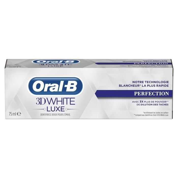 ORAL B Dentifrice 3d White luxe perfection - 75 ml - Photo n°2