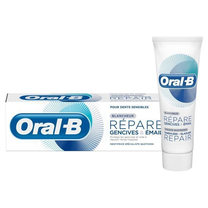 ORAL B Dentifrice Répare gencives et émail Blancheur - 75 ml - Photo n°1
