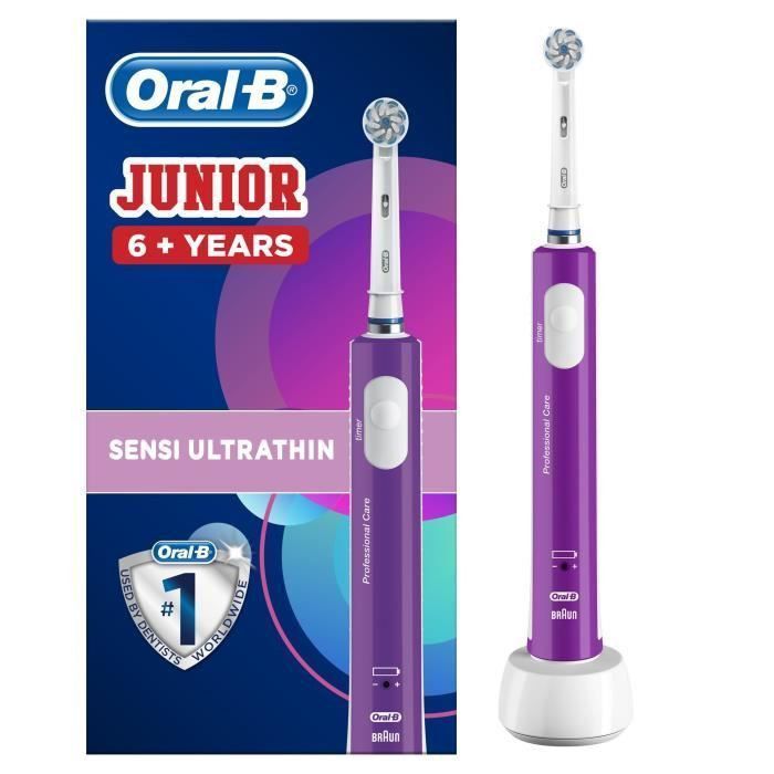 Oral-B Junior 6+ Brosse a dents électrique rechargeable - Violet - Photo n°1
