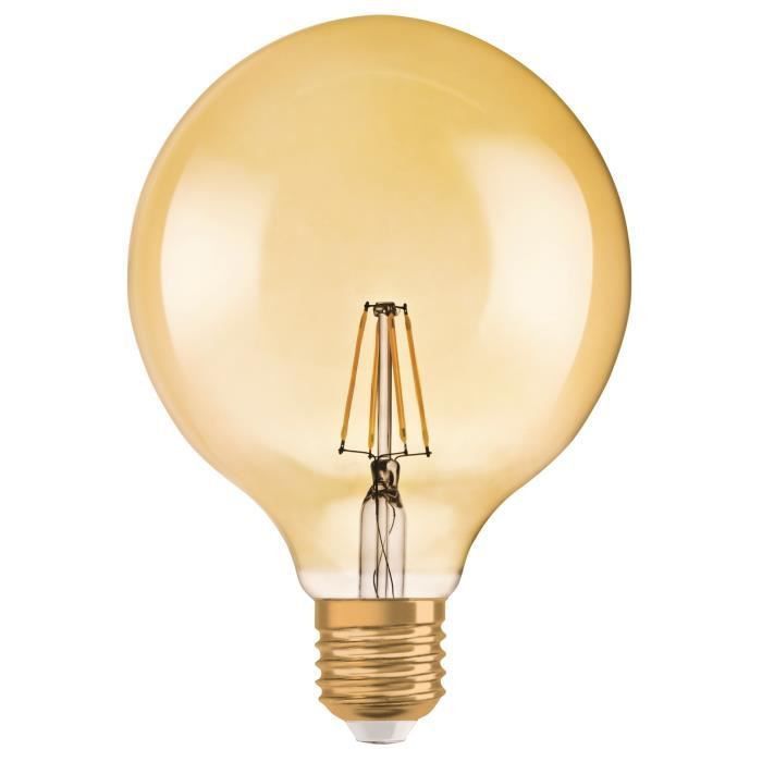 OSRAM-Ampoule LED filament Globe E27 Ø12,5cm 2400K 6.5W = 51W 650 Lumens Dimmable Osram - Photo n°2