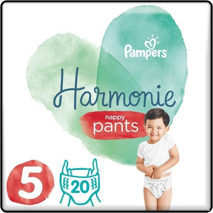 PAMPERS 20 Couches-Culottes Harmonie Nappy Pants Taille 5 - Photo n°1