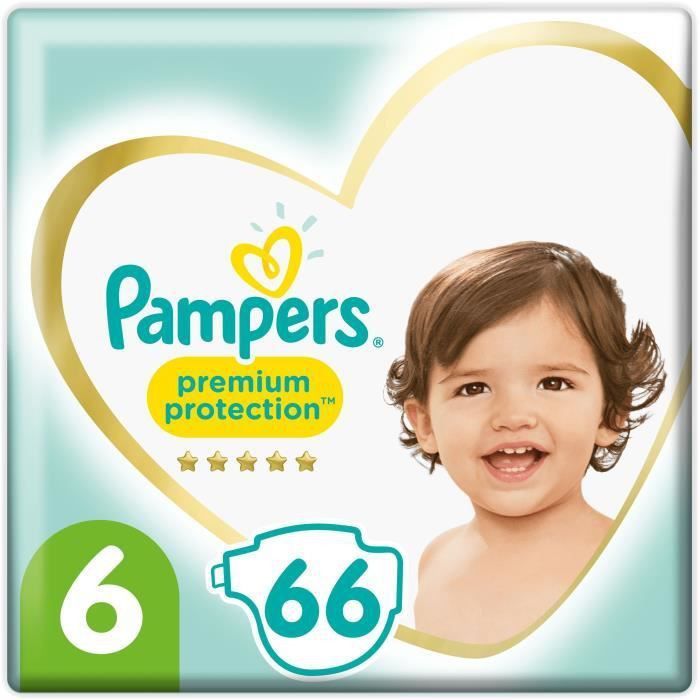 PAMPERS 66 Couches Premium Protection Taille 6 - Photo n°1