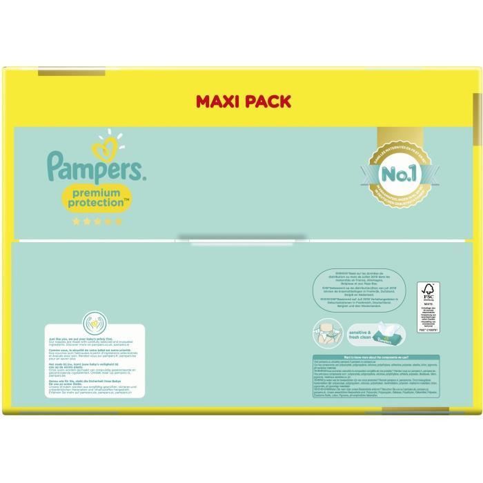 PAMPERS 66 Couches Premium Protection Taille 6 - Photo n°3