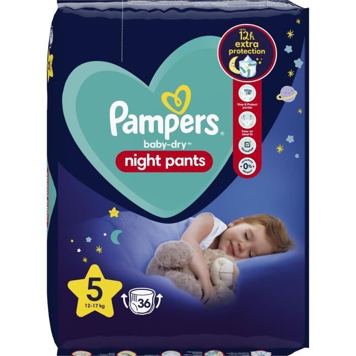 PAMPERS Baby-Dry Night Pants pour la nuit Taille 5 - 36 Couches-culottes - Photo n°1