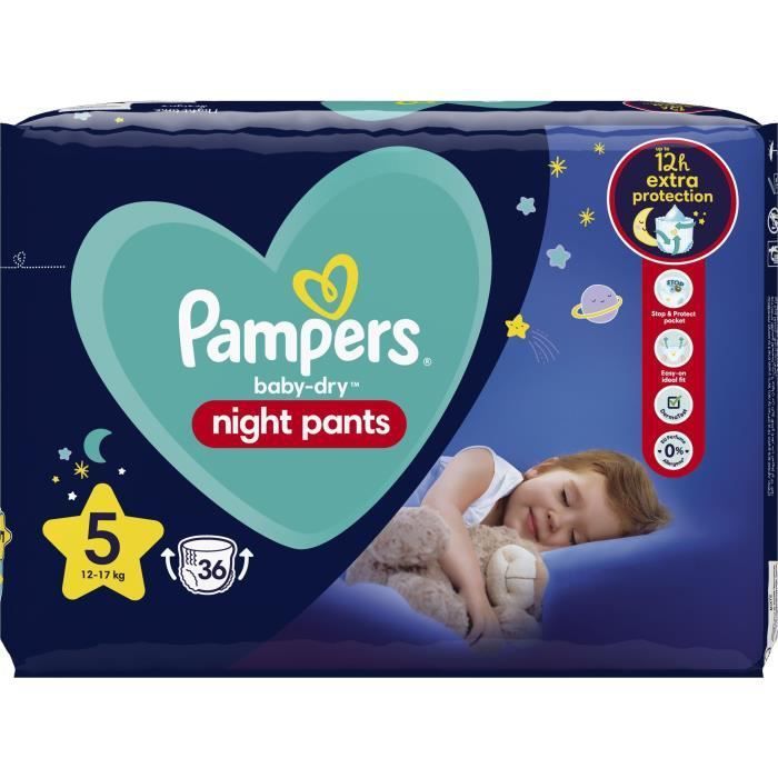 PAMPERS Baby-Dry Night Pants pour la nuit Taille 5 - 36 Couches-culottes - Photo n°3