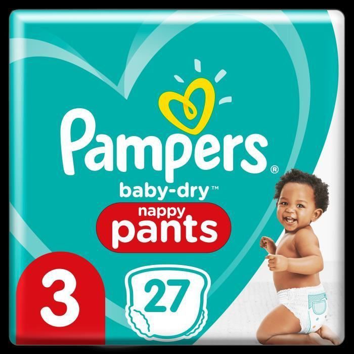Pampers Baby-Dry Pants Couches-Culottes Taille 3, 27 Culottes - Photo n°1