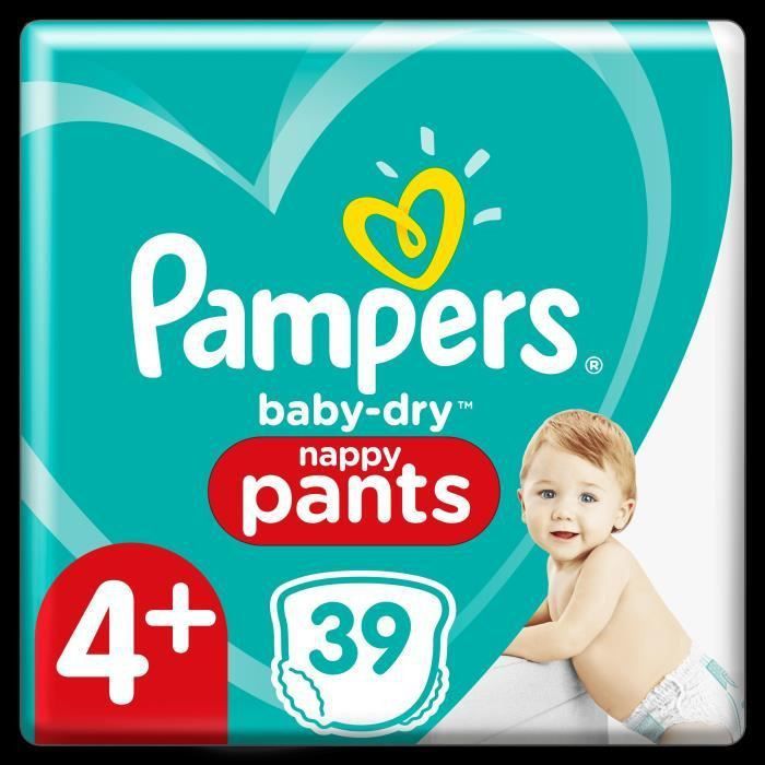 Pampers Baby-Dry Pants Couches-Culottes Taille 4+, 39 Culottes - Photo n°1