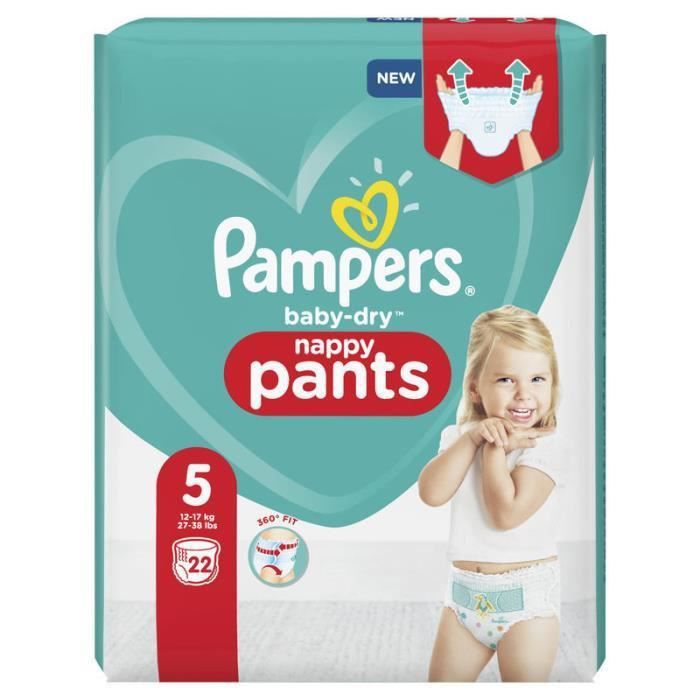 Pampers Baby-Dry Pants Couches-Culottes Taille 5, 22 Culottes - Photo n°1