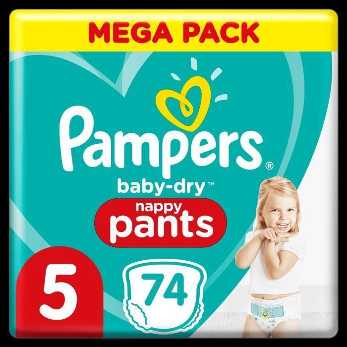 Pampers Baby-Dry Pants Couches-Culottes Taille 5, 74 Culottes - Photo n°1