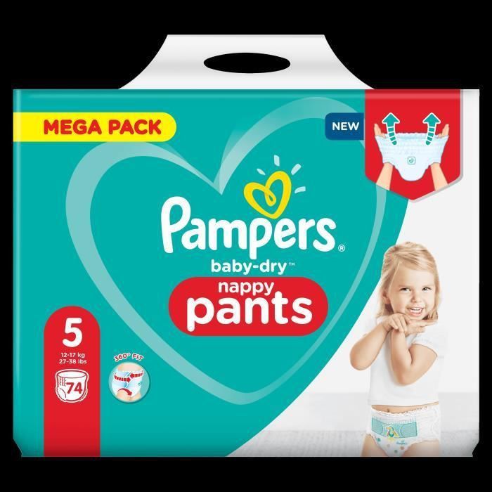 Pampers Baby-Dry Pants Couches-Culottes Taille 5, 74 Culottes - Photo n°2