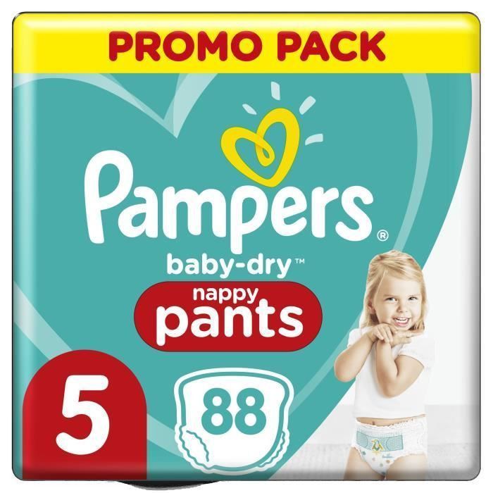 Pampers Baby-Dry Pants Couches-Culottes Taille 5, 88 Culottes - Photo n°1