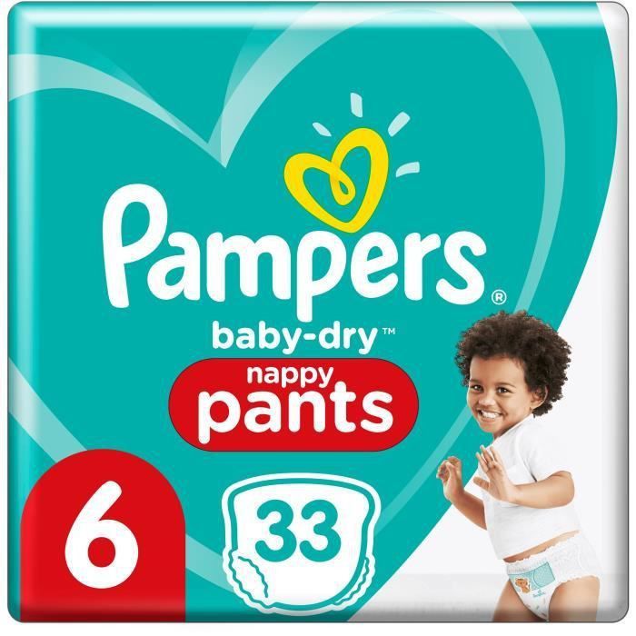 Pampers Baby-Dry Pants Couches-Culottes Taille 6, 33 Culottes - Photo n°1
