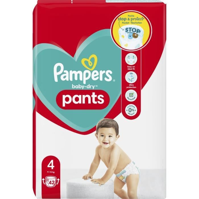 PAMPERS Baby-Dry Pants Taille 4 - 42 Couches-culottes - Photo n°2