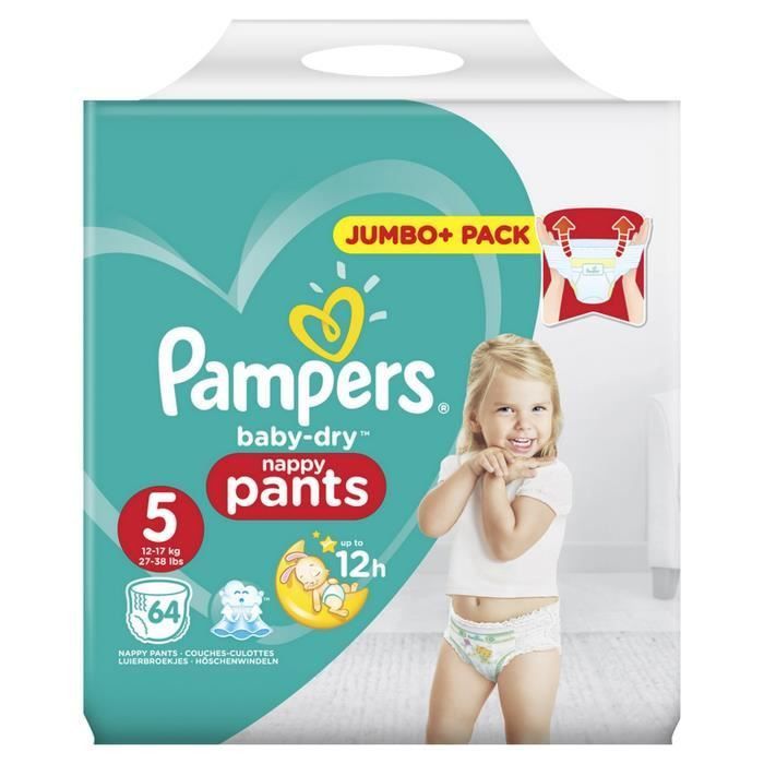PAMPERS Baby-Dry Pants Couches-culottes taille 5 (12-17 kg)