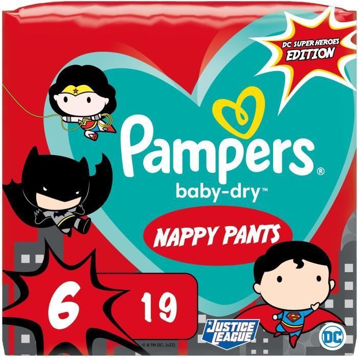 PAMPERS Baby-Dry Pants Taille 6 - 19 Couches-culottes - Photo n°1