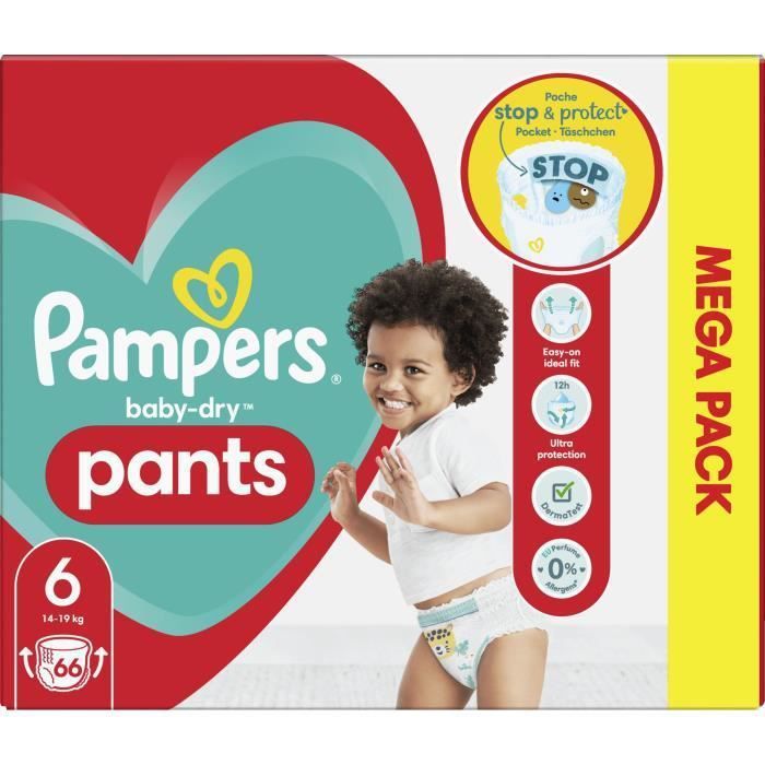 PAMPERS Baby-Dry Pants Taille 6 - 66 Couches-Culottes - Photo n°2