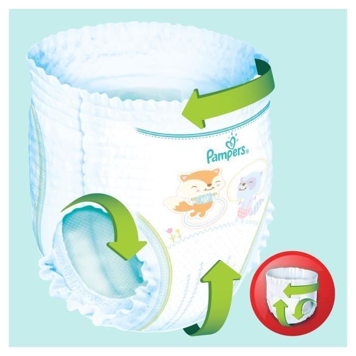 PAMPERS Baby-Dry Pants Taille 7, 17+kg, 104 Couches Pack 1 Mois - Photo n°4