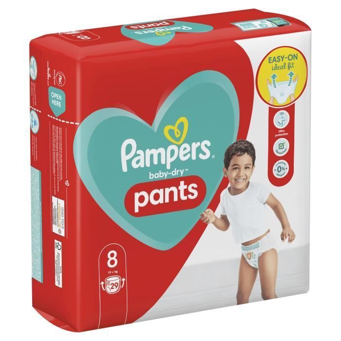 PAMPERS Baby-Dry Pants Taille 8 - 29 Couches-culottes - Photo n°1