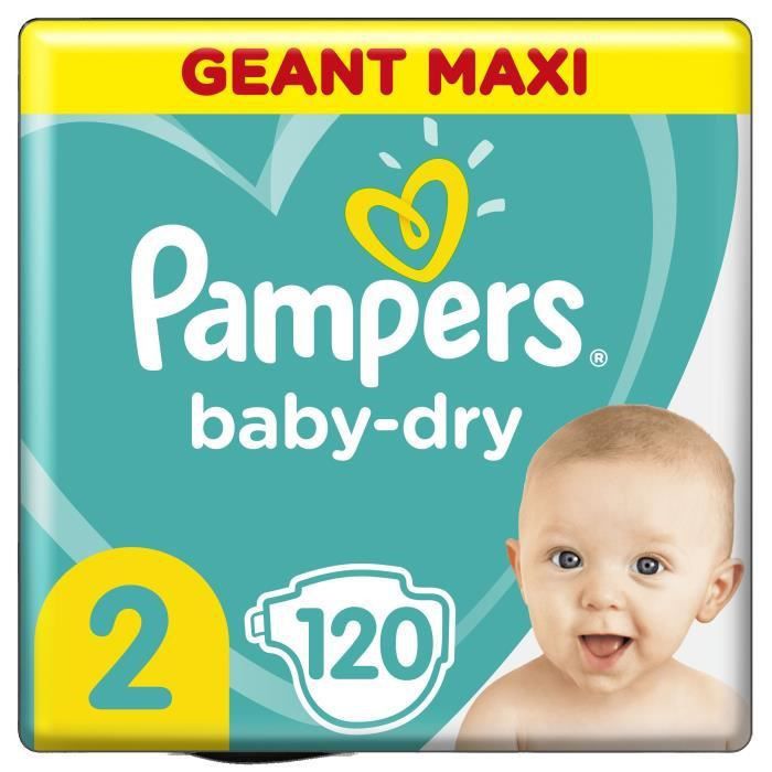 Pampers Baby-Dry Taille 2, 120 Couches
