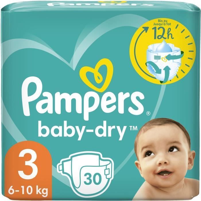 PAMPERS Baby-Dry Taille 3 - 30 Couches - Photo n°1