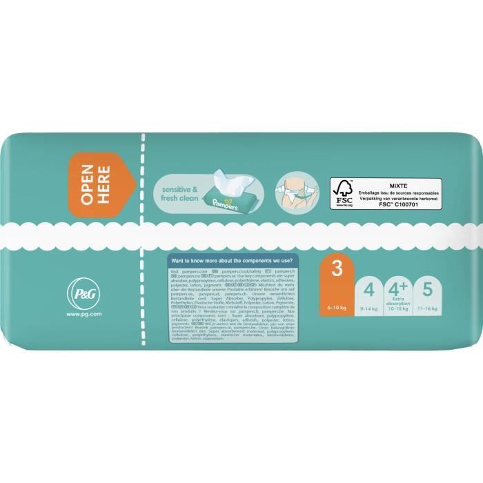PAMPERS Baby-Dry Taille 3 - 30 Couches - Photo n°3
