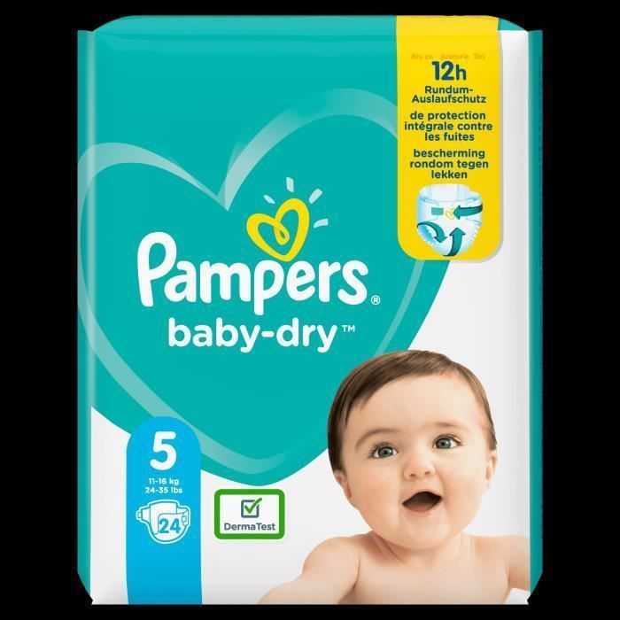 Pampers Baby-Dry Taille 5, 24 Couches - Photo n°2
