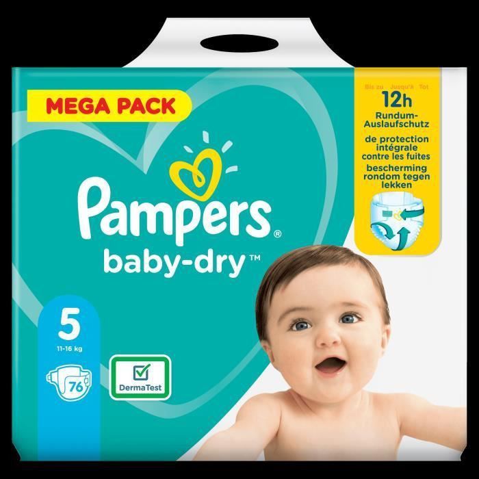 Pampers Baby-Dry Taille 5, 76 Couches - Photo n°2