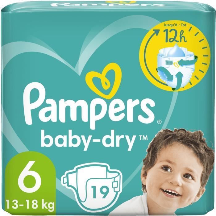 PAMPERS Baby-Dry Taille 6 - 19 Couches - Photo n°1
