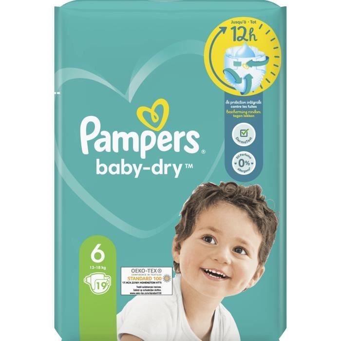 PAMPERS Baby-Dry Taille 6 - 19 Couches - Photo n°2