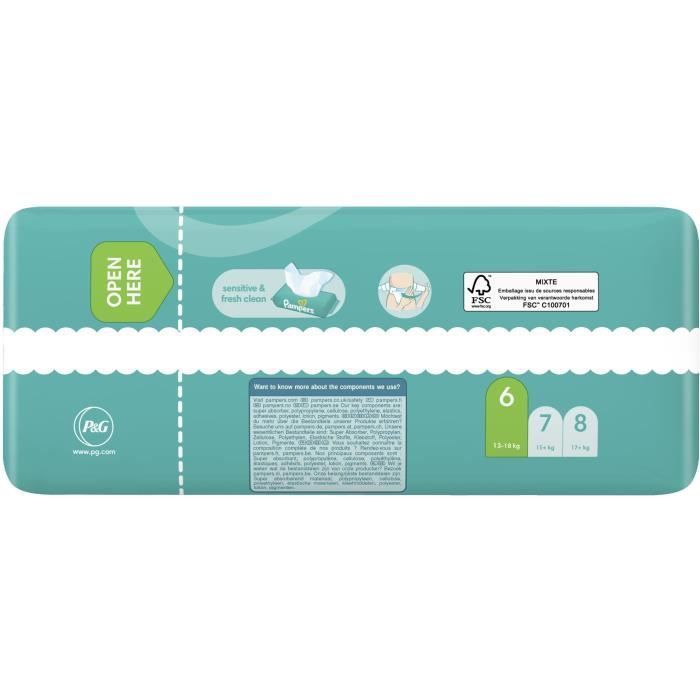 PAMPERS Baby-Dry Taille 6 - 19 Couches - Photo n°3