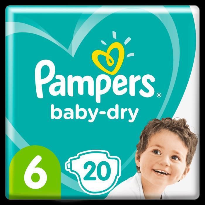 Pampers Baby-Dry Taille 6, 20 Couches