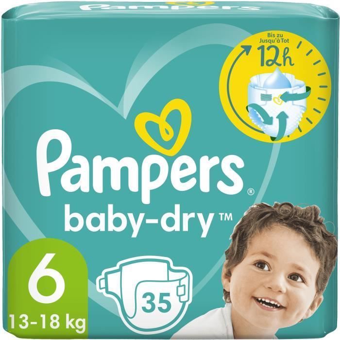 PAMPERS Baby-Dry Taille 6 - 35 Couches - Photo n°1