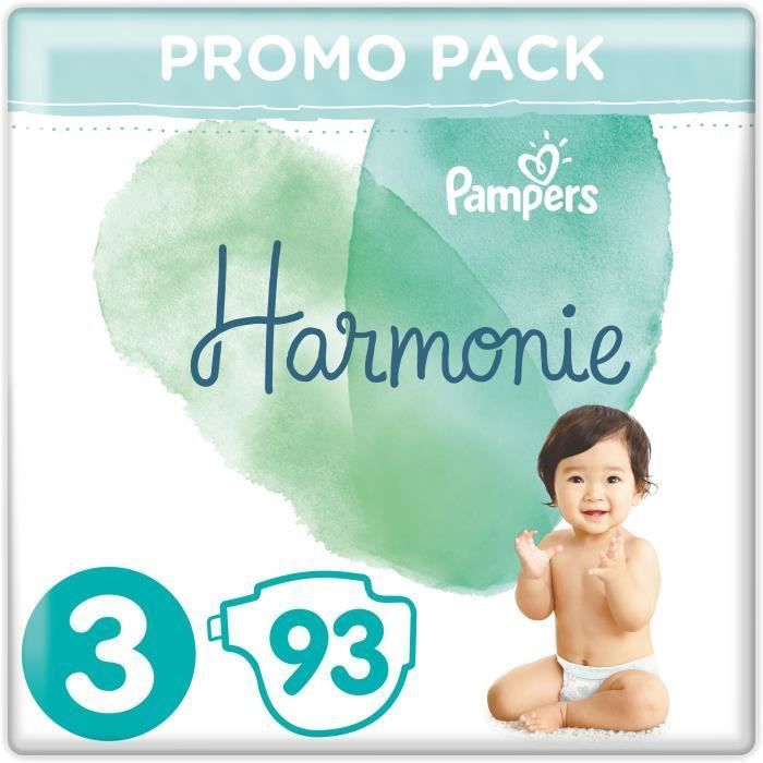 Pampers Harmonie Taille 3, 93 Couches - Photo n°1