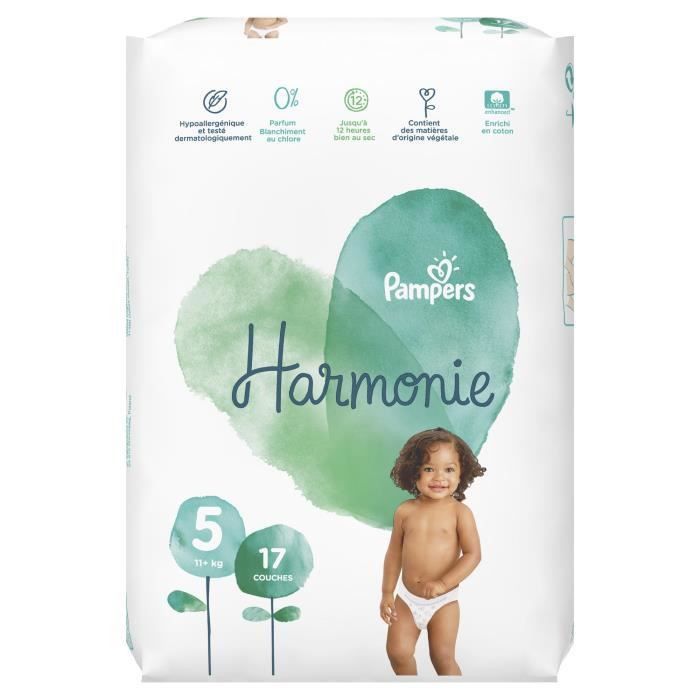 Couches - Pampers Harmonie - 17 couches Taille 5