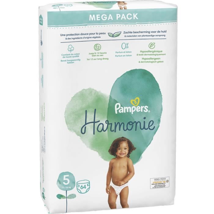 PAMPERS Harmonie Taille 5 - 64 Couches - Photo n°6