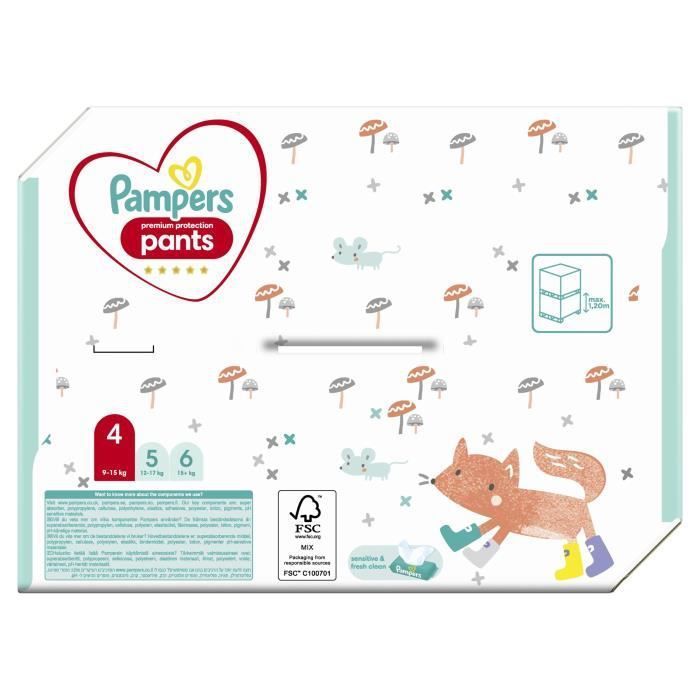 PAMPERS Premium Protection Pants Taille 4 - 66 Couches-culottes - Photo n°2