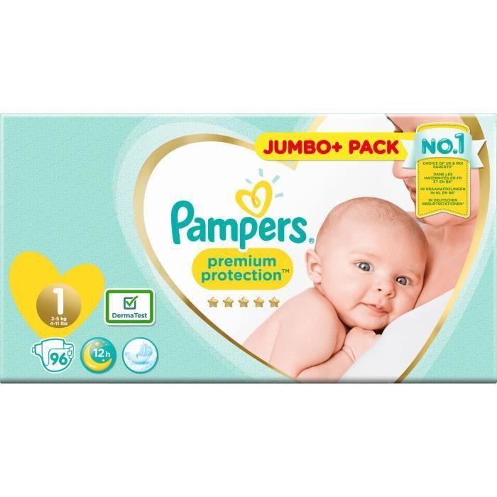 PAMPERS Premium Protection Taille 1 - 96 couches - Photo n°2