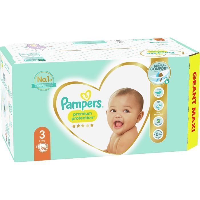 PAMPERS Premium Protection Taille 3 - 96 couches - Photo n°1