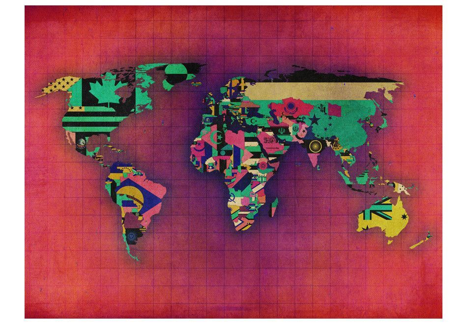 Papier peint Avant-garde World map - Photo n°2