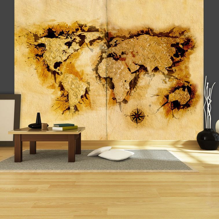 Papier peint Gold-diggers' map of the World - Photo n°1