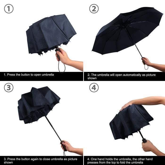 Parapluie Automatique Antivent Anti retournement - Résistant Au